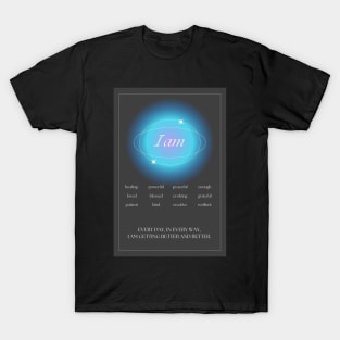 Blue Aura Glow Daily Affirmations for Self Love T-Shirt